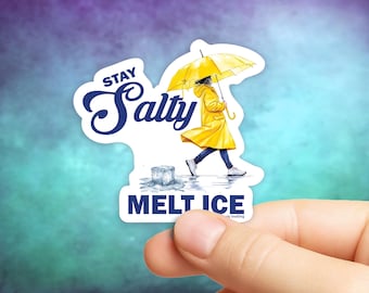 Stay Salty, Melt ICE Sticker in Gloss or Holographic | Die-Cut, Waterproof, Laminated Vinyl
