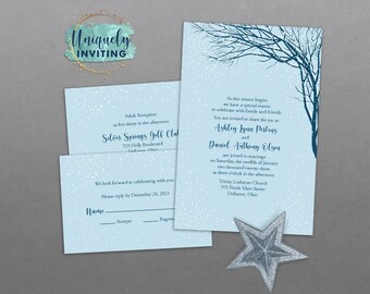 Snowy Tree Invitations