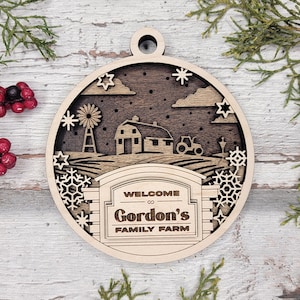 Ornamento de fazenda personalizado - coleção de placas de boas-vindas