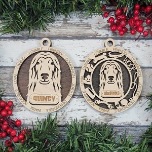 Personalized Afghan Hound Ornament - Adorable Dog Ornament Collection