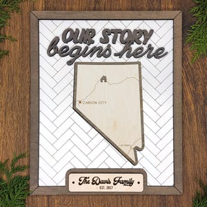Panneau personnalisé d'état de carte du Nevada avec beaucoup d'options !