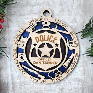 Personalized Police Officer Ornament First Responder Ornament Collection image 4