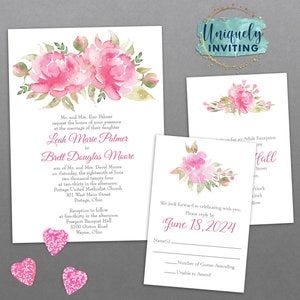 Watercolor Bouquet Invitations