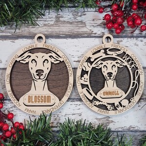 Personalized Italian Greyhound/Whippet Ornament - Adorable Dog Ornament Collection