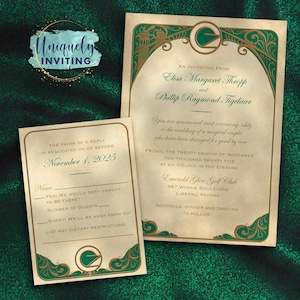 Invitaciones elegantes de Emerald City