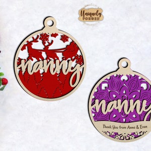 Personalized Nanny Ornament - Ultimate Christmas Ornament Collection