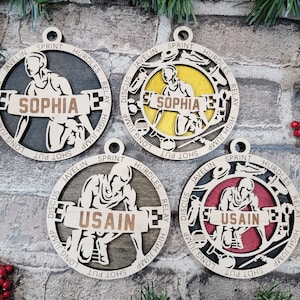 Personalized Male or Female Track and Field Athlete Ornament - Sports Ornament Collection