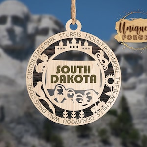 Ornamento del South Dakota - Collezione statale di ornamenti natalizi