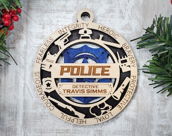 Personalized Police Officer Ornament - First Responder Ornament Collection