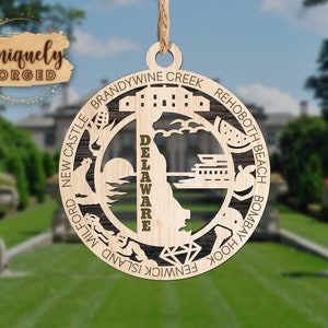 Delaware Ornament - State Christmas Ornament Collection