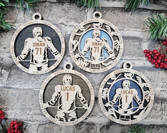 Personalized Male or Female Hockey Player Ornament - Sports Ornament Collection