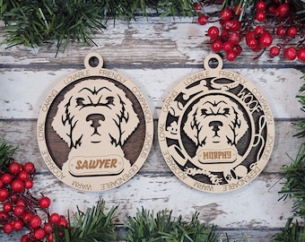 Ornamento personalizado de Griffon apontador de pêlo duro - coleção adorável de ornamentos para cães