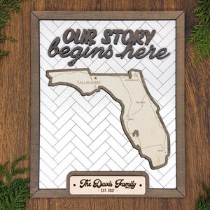 Gepersonaliseerd bord Florida kaart staat met veel opties!
