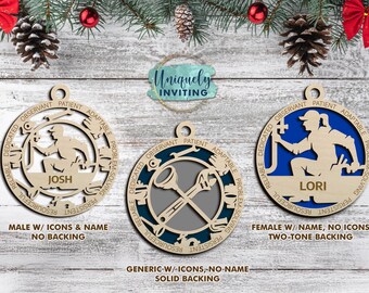 Personalized Male, Female or General Plumber/Pipefitter - Occupation Ornament Collection