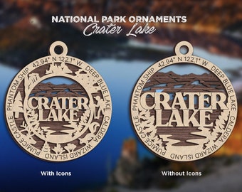 Adorno de Crater Lake - Colección de adornos navideños del Parque Nacional