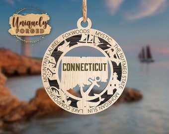 Connecticut Ornament - State Christmas Ornament Collection