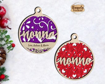 Personalized Nonna/Nonno Ornament - Ultimate Christmas Ornament Collection