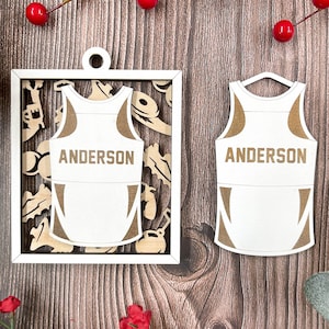 Personalized Track and Field/Cross Country/Marathon/Running Jersey Ornament - Sports Ornament Collection