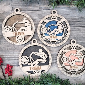 Personalized Male or Female BMX Rider Ornament - Sports Ornament Collection