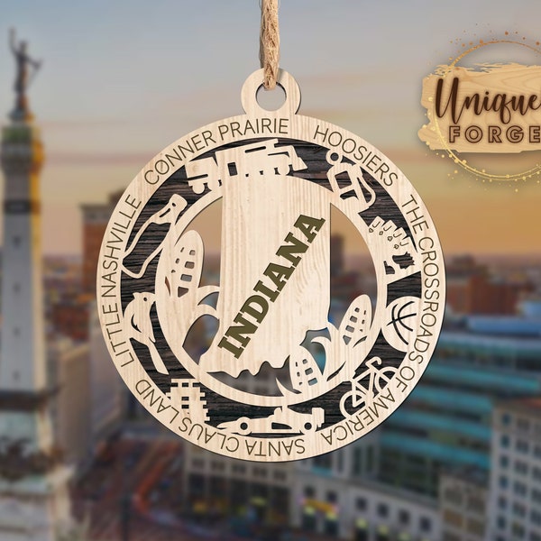 Indiana Ornament - State Christmas Ornament Collection