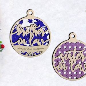 Personalized Brother-In-Law or Sister-In-Law Ornament - Ultimate Christmas Ornament Collection