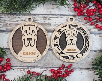 Personalized Great Dane Ornament - Adorable Dog Ornament Collection