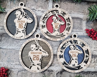 Personalisierte Baseball oder Softball Spieler Ornament - Sport Ornament Kollektion