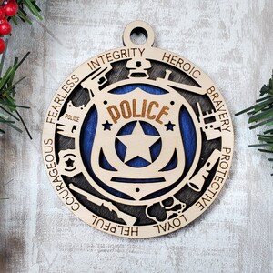 Personalized Police Officer Ornament First Responder Ornament Collection image 3