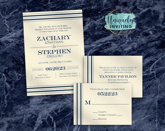 Simple Stripes Invitations