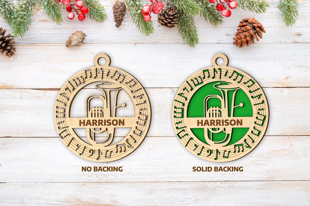 Personalized Tuba/euphonium Ornament Music Ornament Collection Etsy