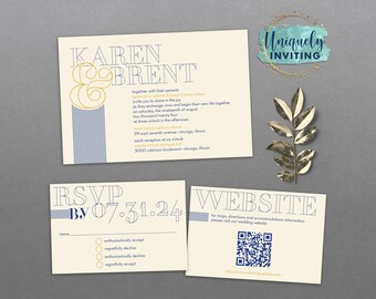 Modern Outline Invitations