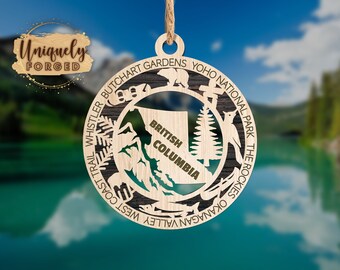 "Britisch-Columbien Ornament - Kanadische ""Provinz"" Weihnachtsverzierungs-Sammlung."