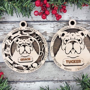 Personalisierte englische Bulldogge Ornament - entzückende Hund Ornament Kollektion