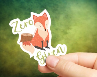 Adesivo Zero Fox Dado em Brilho ou Holográfico | Vinil laminado, à prova d'água e recortado