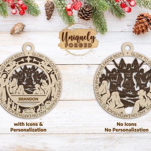 Personalized Nativity Ornament #4: Glory to God in the Highest - Christmas Story Ornament Collection