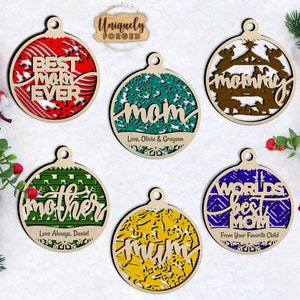Personalisierte Mutter / Mama / Mutter / Mutter / Die beste Mutter der Welt / Beste Mutter aller Zeiten Ornament - ultimative Weihnachtsverzierungskollektion