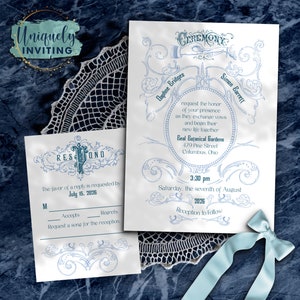 Regency-Inspired Vintage Ceremony Invitations