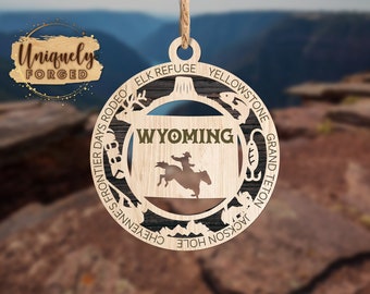 Wyoming Ornament - State Christmas Ornament Collection