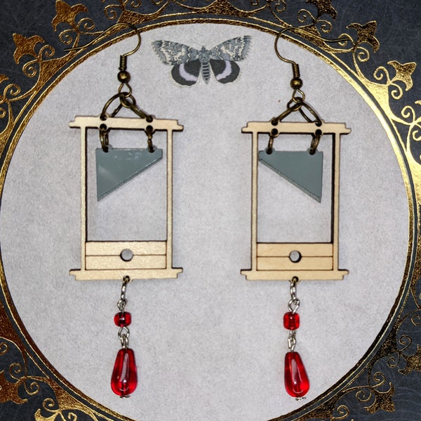 Finished Guillotine Earrings - Custom Laser-Cut Jewelry Collection