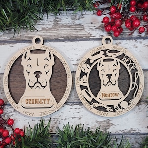 Personalized Dogo Argentino Ornament - Adorable Dog Ornament Collection