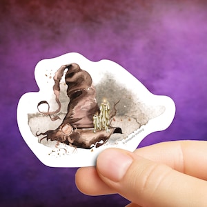 Sticker Choixpeau magique en brillant ou holographique | Autocollant en vinyle découpé, imperméable et laminé