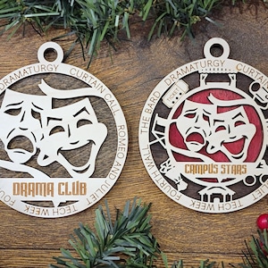 Personalized Drama/Theater/Theatre Ornament - Artful Ornament Collection