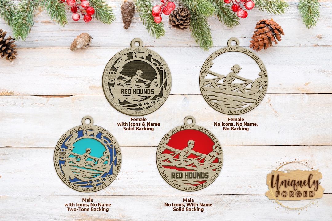 Personalized Male or Female Rowing Team/crew Team Ornament Sports