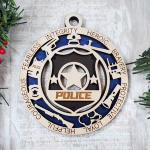 Personalized Police Officer Ornament First Responder Ornament Collection image 5
