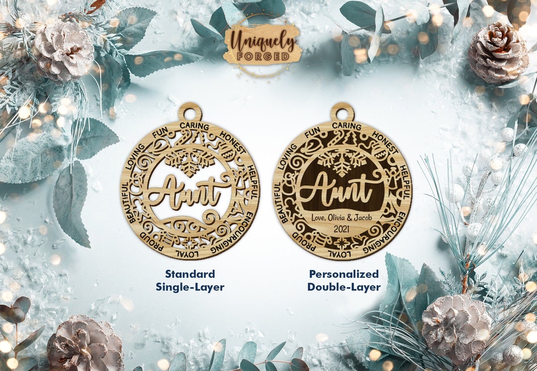 Personalized Aunt Ornament - Ultimate Christmas Ornament Collection - Etsy