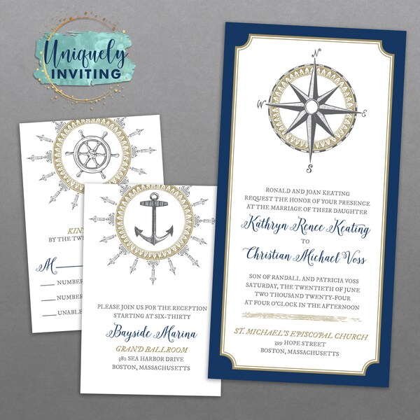 Compass Rose Invitations