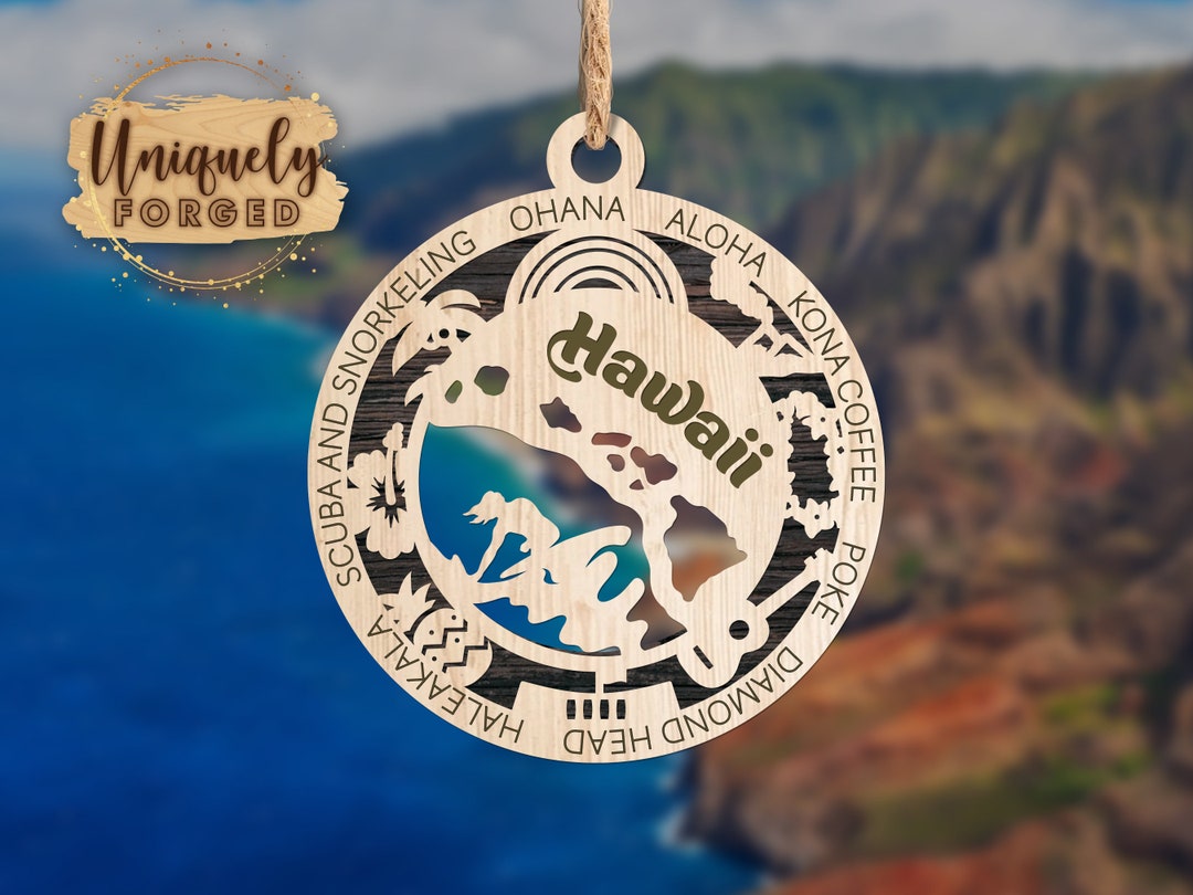 Hawaii Ornament - State Christmas Ornament Collection - Etsy
