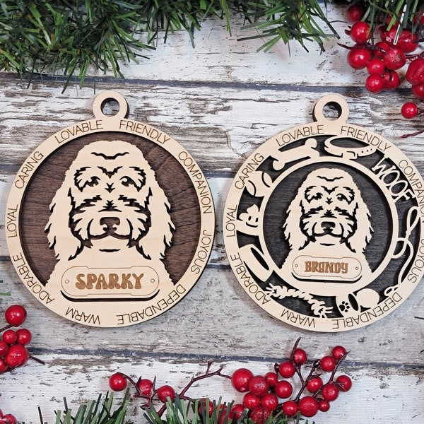 Personalized Goldendoodle/Labradoodle Ornament - Adorable Dog Ornament Collection