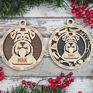 Ornamento Schnauzer personalizzato - Collezione di ornamenti per cani adorabili