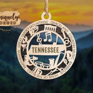 Tennessee Ornament - State Christmas Ornament Collection